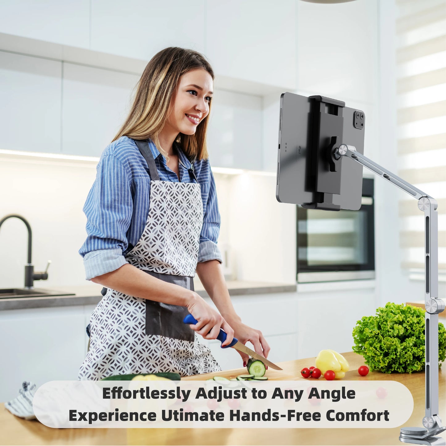 Kimdoole Tablet Desktop Cantilever Bracket Supports Table Mobile Phones Portable monitor Adjustable Rotating Tablet Clip Bracket