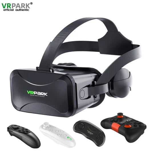 Original J30 4K Virtual Reality 3D Glasses Box Stereo VR Google Cardboard Headset Helmet for IOS Android Phone Max 6.7",Rocker