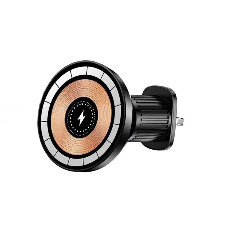 15W Magnetic Car Wireless Charger 360 Rotation Metal Foldable Charging Stand For Magsafe Iphone 15 14 13 12 11 Pro Max Samsung
