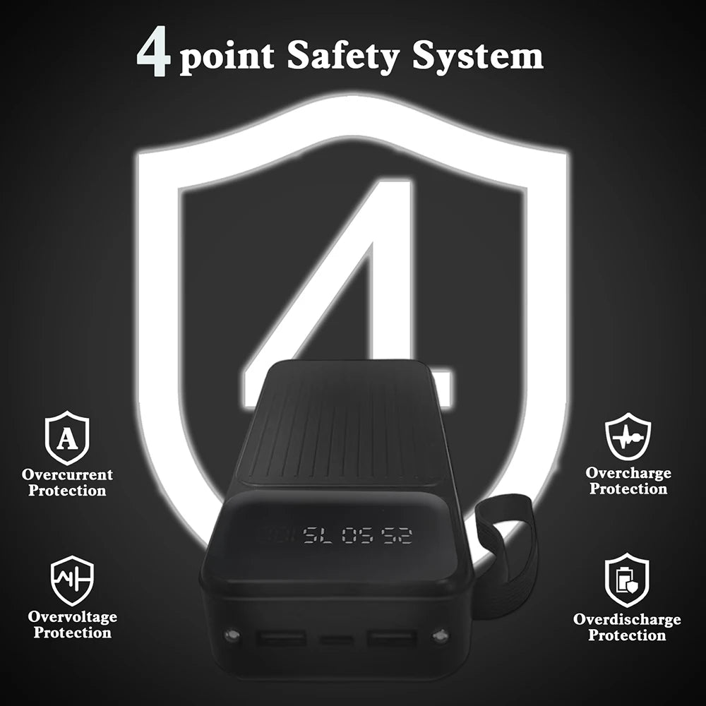 100% New 20000mAh Outdoor Portable Powerbank Battery Charger For iPhone Samsung Huawei