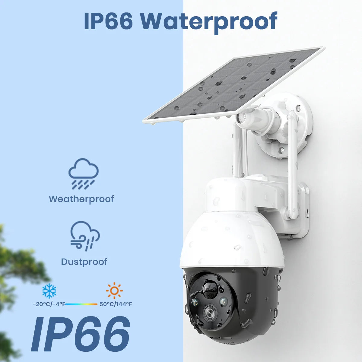 AOSU 3MP PTZ Solar Security Camera 5000mAh Battery Wireless 2.4Ghz WIFI Camera PIR AI Detection 2-Way Audio Outdoor CCTV Camera