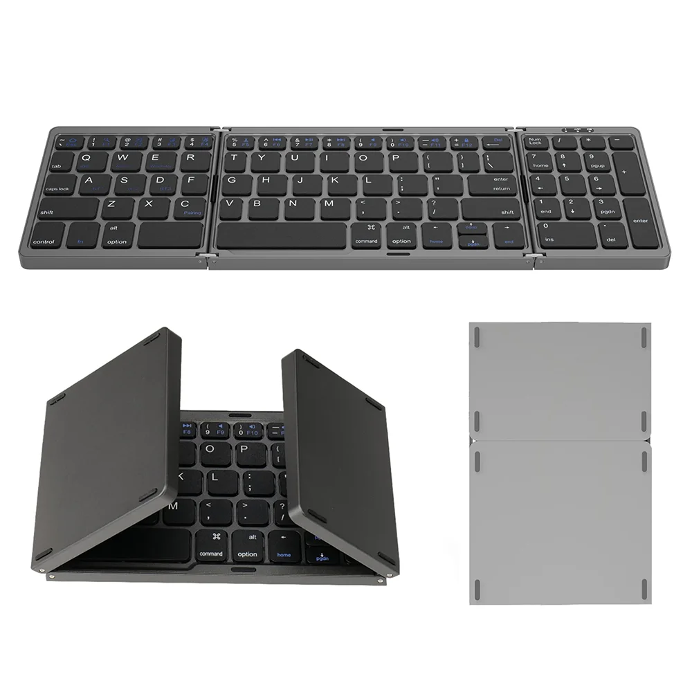 Beyour Folding Bluetooth Wireless Keyboard Foldable Numeric Keypad Number Pad for Windows Android ios mac B089 Portable Keyboard