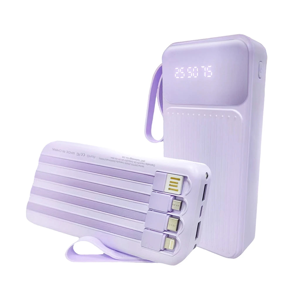 100% New 20000mAh Outdoor Portable Powerbank Battery Charger For iPhone Samsung Huawei