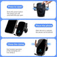 UYUXIO Manual Clamp Wireless Car Charger 15 Fast Charging Air Vent Car Mount Phone Holder for iPhone Samsung Android Phone