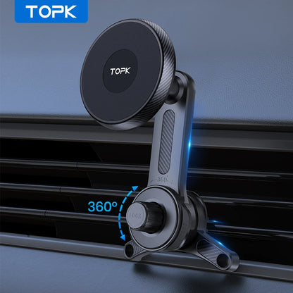 TOPK Mag-Safe Magnetic Phone Holder Car Air Vent Car Phone Holder with Strongest Magnet Car Cradle for iPhone 15/14/13/12 Series