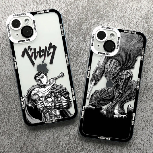 Berserk Guts Anime Phone Case For Samsung S20 21 22 23 24 PLUS S 24 ULTRA S21FE Catoon Swordsman Gatsu Clear Soft Silicone Cover