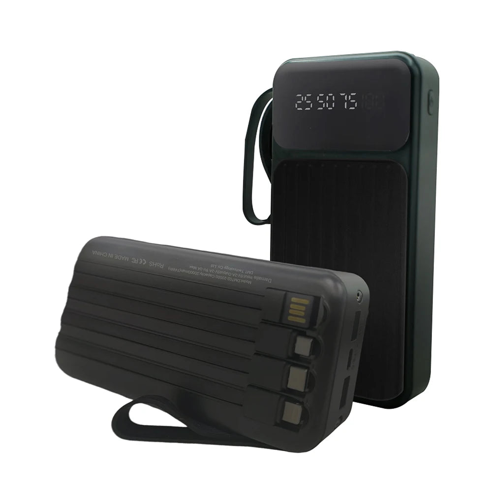 100% New 20000mAh Outdoor Portable Powerbank Battery Charger For iPhone Samsung Huawei