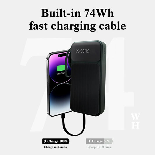 100% New 20000mAh Outdoor Portable Powerbank Battery Charger For iPhone Samsung Huawei