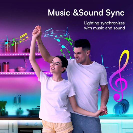 200ft Smart Led Light Strip, App Control (Rgb Color Changing, Music Rhythm, Timing Switch) Comes with Remote Control for Bedroom, Living Room, Ceiling Decoration.