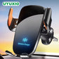 UYUXIO Manual Clamp Wireless Car Charger 15 Fast Charging Air Vent Car Mount Phone Holder for iPhone Samsung Android Phone